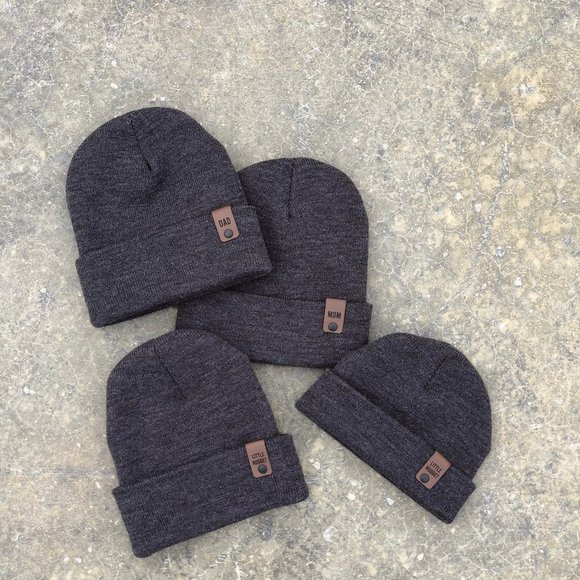 Childrens Little Nugget winter beanie - dark heathered grey - Picture 2 of 2